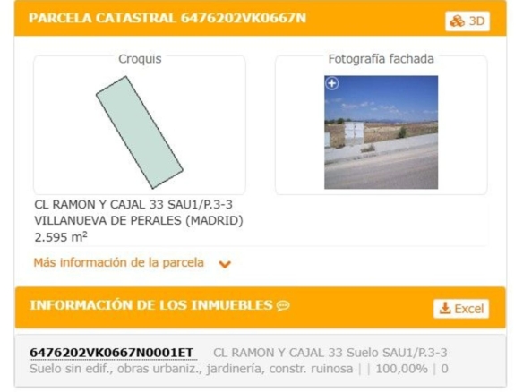 Propiedad en venta en Madrid, Villanueva de Perales