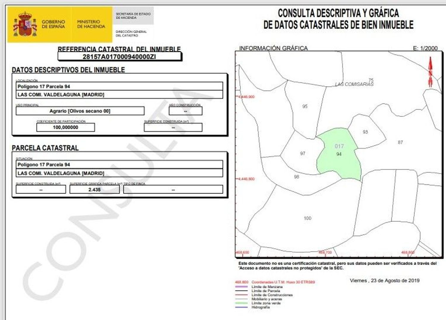 Propiedad en venta en Madrid, Valdelaguna
