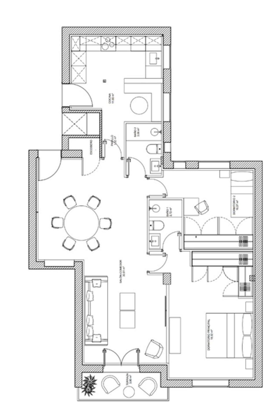 Piso en Niño Jesus, una 8 planta, muy luminoso Con terraza. 2 hab/2 baños. 113 mt2.