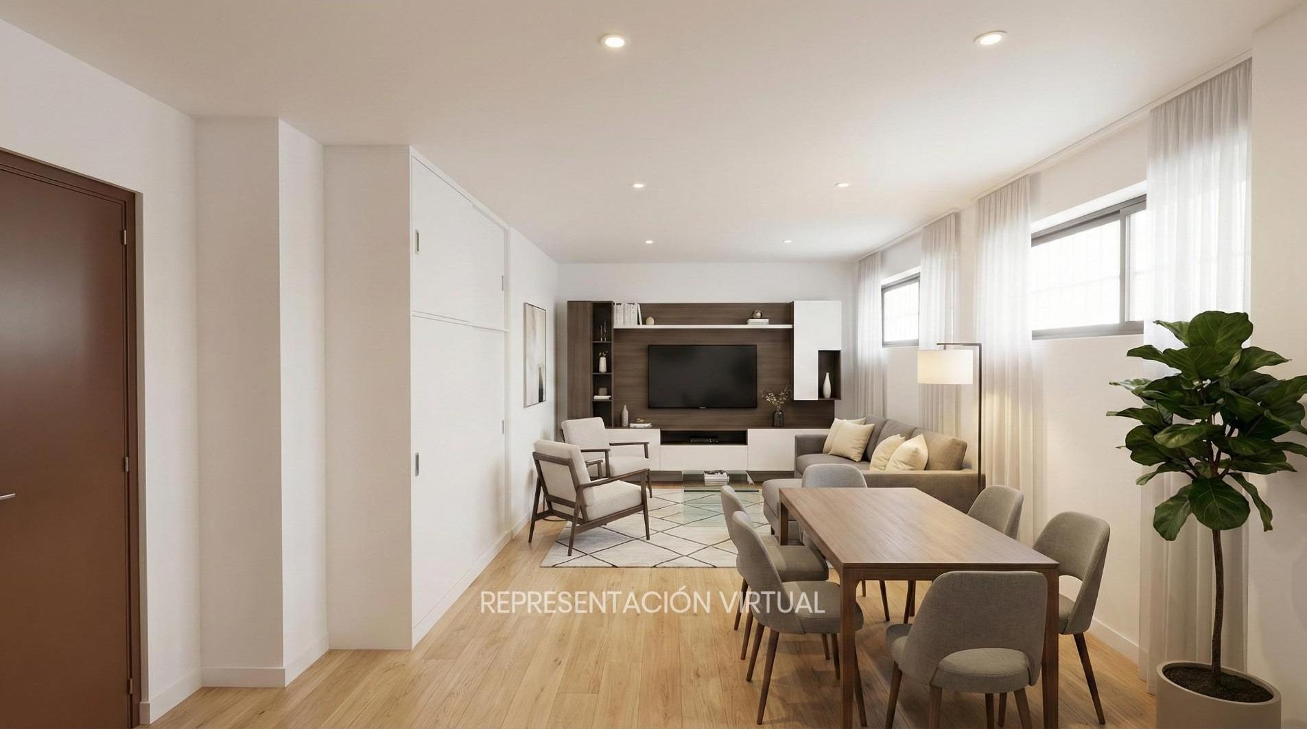 ESTUDIO LUMINOSO CON VISTAS A LAS CUATRO TORRES EN URBANIZACIÓN PRIVADA CON PISCINA JUNTO A METRO Y LA VAGUADA