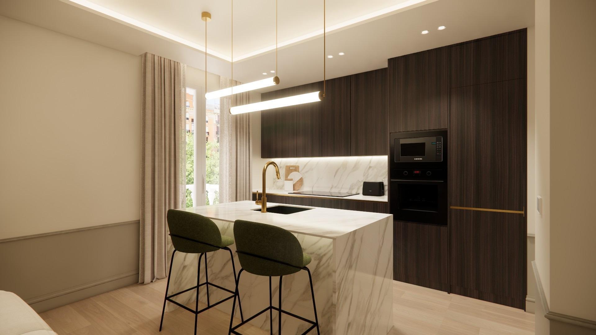 2-3-29 Piso en conde de Peñalver, de 162 m2 con 3 hab/3 b. Balcón y terraza en una 4º planta